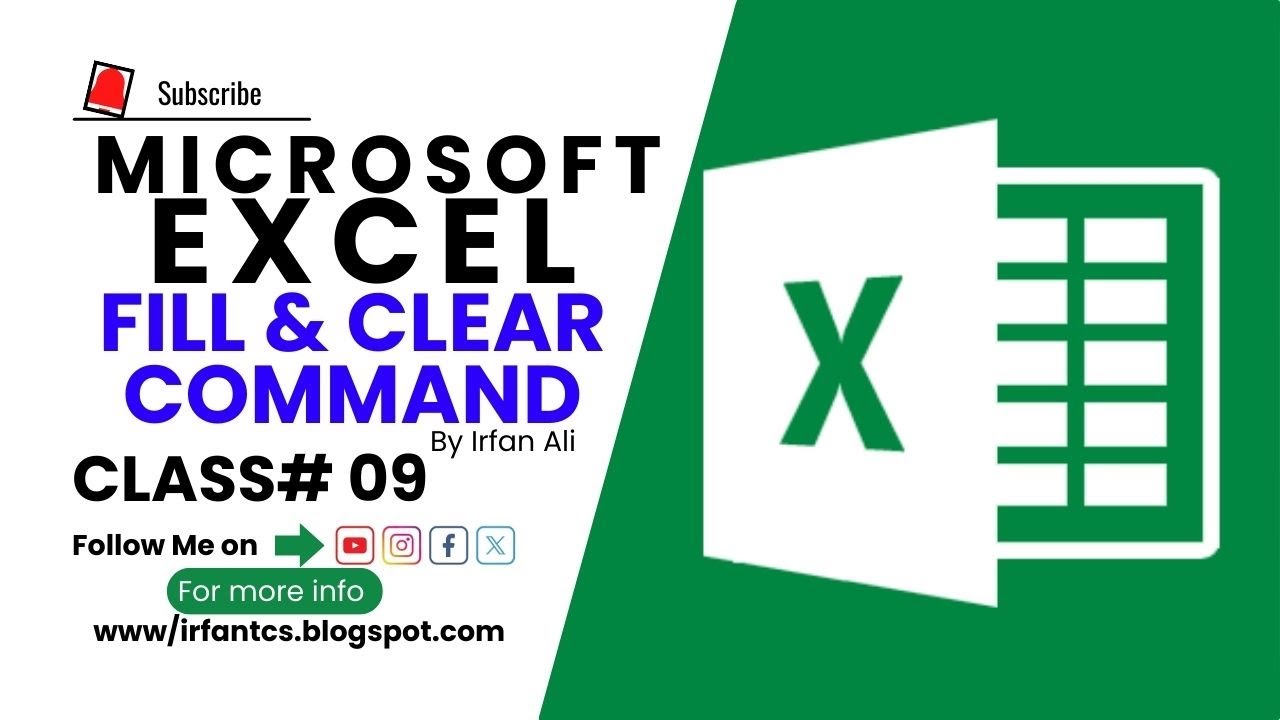 MS Excel - Fill & Clear | How to Use the Fill & Clear Command in MS ...