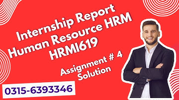 HRMI619 Assignment 4 solution 2025 #vu #hrmi619 #internship #report #2025 #assignemnt #solution