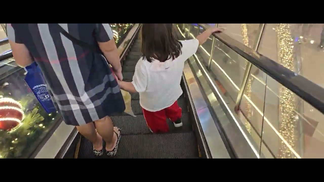 Philippines, Metro Manila, SM North EDSA, 2X escalator - going down