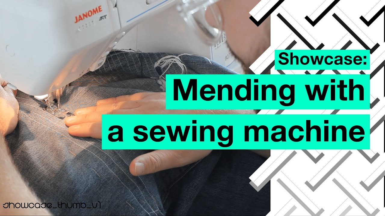 Visible mending with a sewing machine YouTube