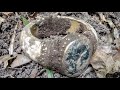 Metal detecting (Ukraine). Awesome bronze bracelet with stone, Scythian, Kievan and Roman finds