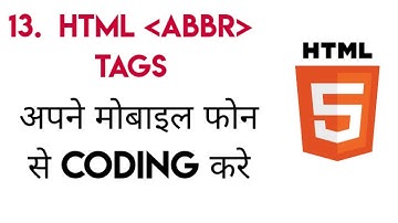 Html abbr tag in hindi 2020 || abbr tag use html || Tutorials #13