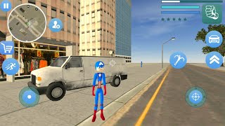 Captain Stickman Rope Hero Newyork Gangster Crime Android Gameplay screenshot 3