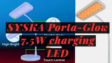 SYSKA Porta-Glow 7.5W Emergency Rechargeable and  Color Changing LED Table Lamp unboxing video.