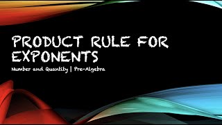 Product Rule for Exponents | TASC Math