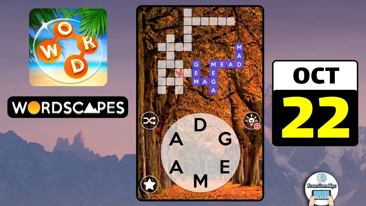 Wordscapes Daily Puzzle October 22 2022 Answer YouTube