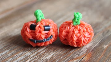 Rainbow Loom Dutch, 3d Halloween pumpkin