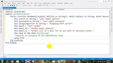 How to Send Email using VB NET 2012