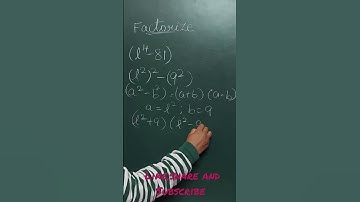 Factorise (l^4-81) in simple way || Maths shorts
