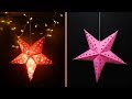 DIY- Star Lantern |  How to Make Paper Star Lantern Kandil for Christmas Decor/ New Year / Diwali