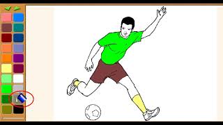 KEA COLORING BOOK TK B - MEWARNAI ATLET SEPAK BOLA (TEMA : PROFESI) screenshot 1