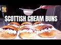 How To Make Scottish Cream Bun | نان خامه ای اسکاتلندی |  Devonshire Splits