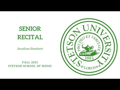 Senior Recital Jonathan Stoeckert 10 24 21 Lee Chapel
