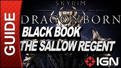 Skyrim Dragonborn DLC Walkthrough: Black Book - The Sallow Regent