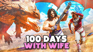 My WIFE And I Played 100 Days On Scorched Earth [Ark Survival Ascended]