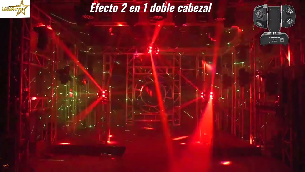 Efecto móvil Led doble cabeza | Luces psicodélicas