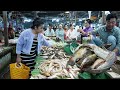 Pregnant mom go to Fish market to buy ingredient for cooking - Pregnant mom cooking