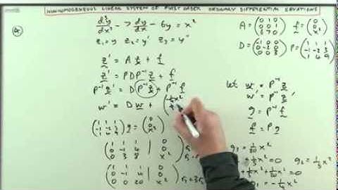 Linear algebra & system of first order ODEs. (4) Decouple the system of ODEs