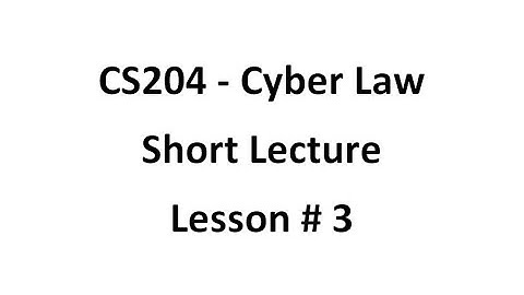 CS204 Short Lecture 3