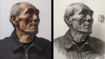 How to Draw An Old Man Step by Step | Portrait Drawing Tutorial