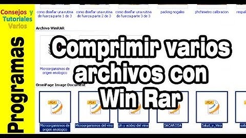 Cómo comprimir varios archivos a la vez con win rar