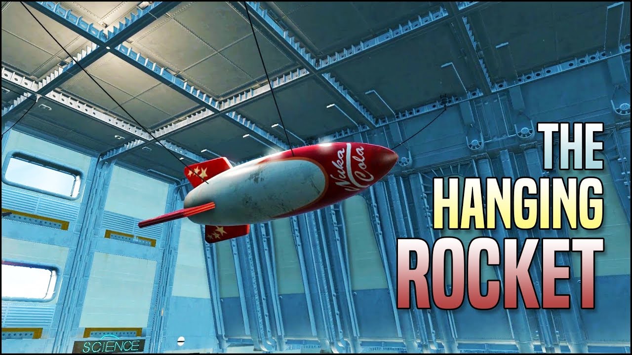 The Hanging Rocket Display 🚀 Fallout 4 No Mods Shop Class - YouTube