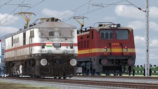 WAP4 LOCO FAILED IN PARALLEL RACE|TRAIN SIMULATOR|RAILWORKS 3|BUMPY RAILROAD|INDIAN RAILWAYS