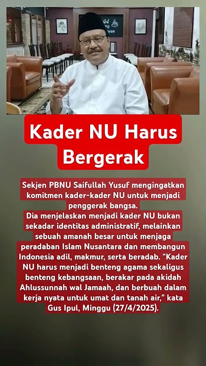 Sekjen PBNU Saifullah Yusuf: Kader NU Harus Bergerak | #matalokal