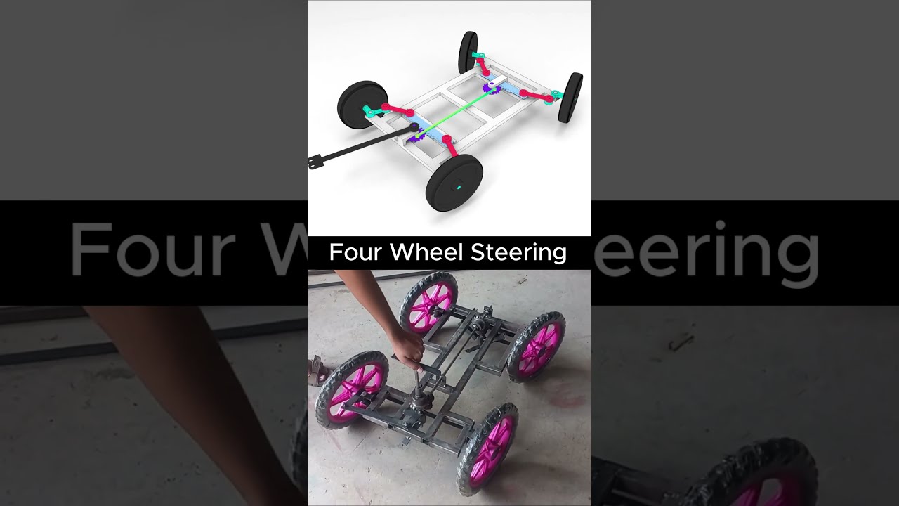 Four Wheel Steering Mechanism Using Gears Design Mechanical Engineering