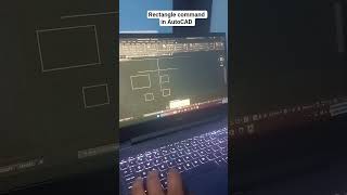 Rectangle command in AutoCAD (Rec - Enter) #shorts# Design mind works
