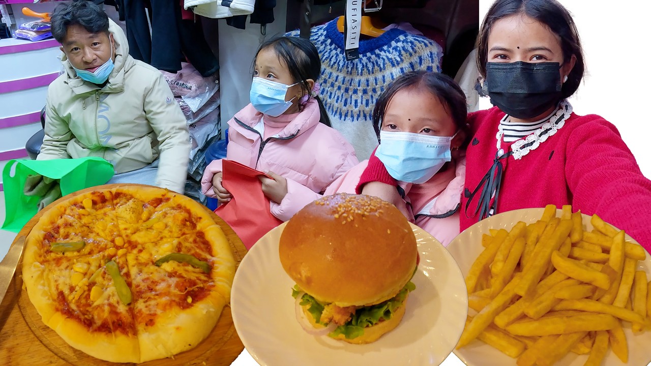 diwaaz brother is in the market for  Anuma Rai || anuma wants to taste pizza & burger || @diwaaz