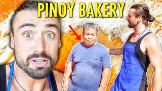 My First Time Baking In A Filipino Bakery! (Spanish Bread & Pan De Coco)