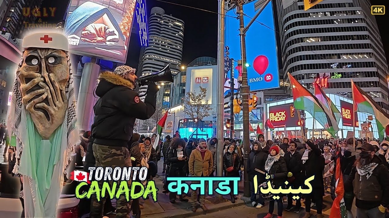 I Met Imran Khan Fan at Pro-Palestinian Protest in Toronto, Canada!