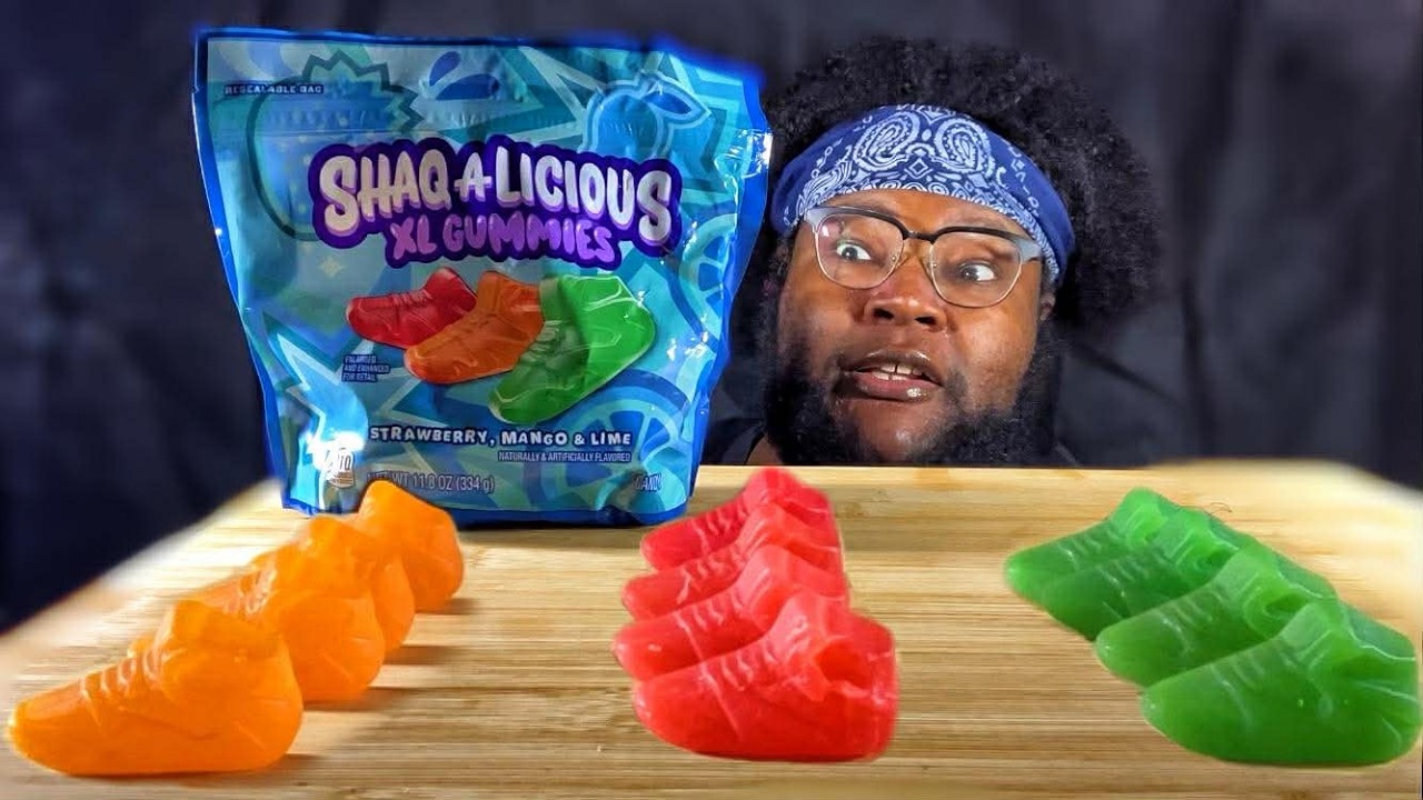 Trying Shaq’s Gummies for the Second Time ASMR (REVIEW)
