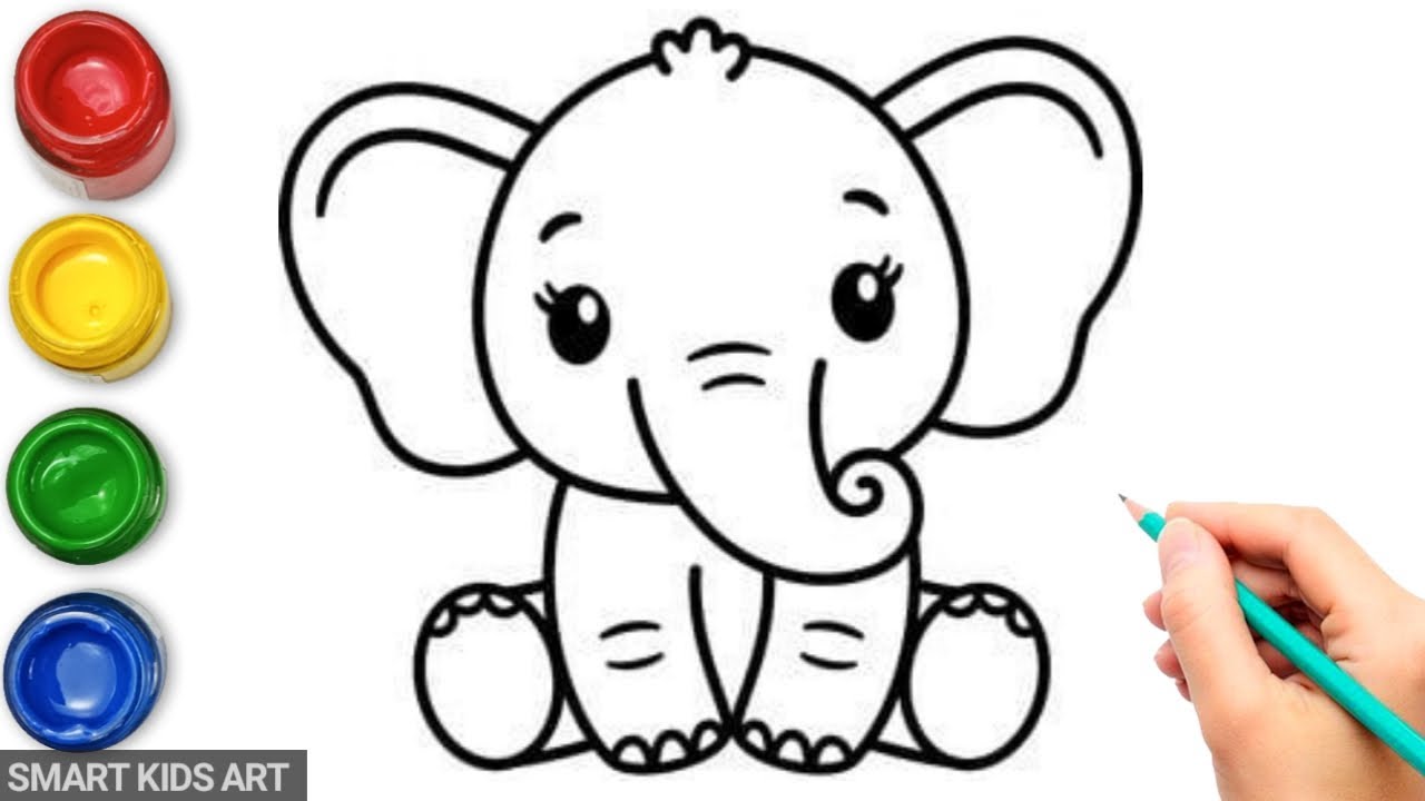 How To Draw Elephant, Elephant Drawing