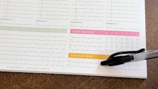 See the up-close details of this planner ThreeKin Weekly Planner - Premium 52-Sheet Tear-Off
