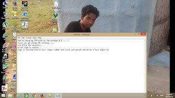 how to create pin with windows 8.1