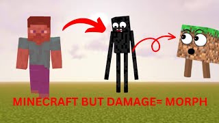 MINECRAFT BUT DAMAGE= MORPH