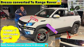  Brezza lxi 2025 modifications💥Brezza Best Interior Modification ✅ diamond 2K Android😱Alloy install
