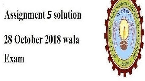 NCER Assignment 5 Solution 28 October Wala Paper