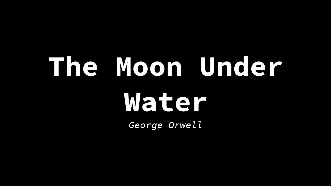 george orwell essay the moon under water