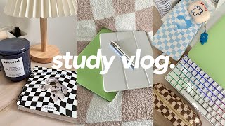 study vlog 🕯️🍓 | 48 hours, studying, taking notes, being productive