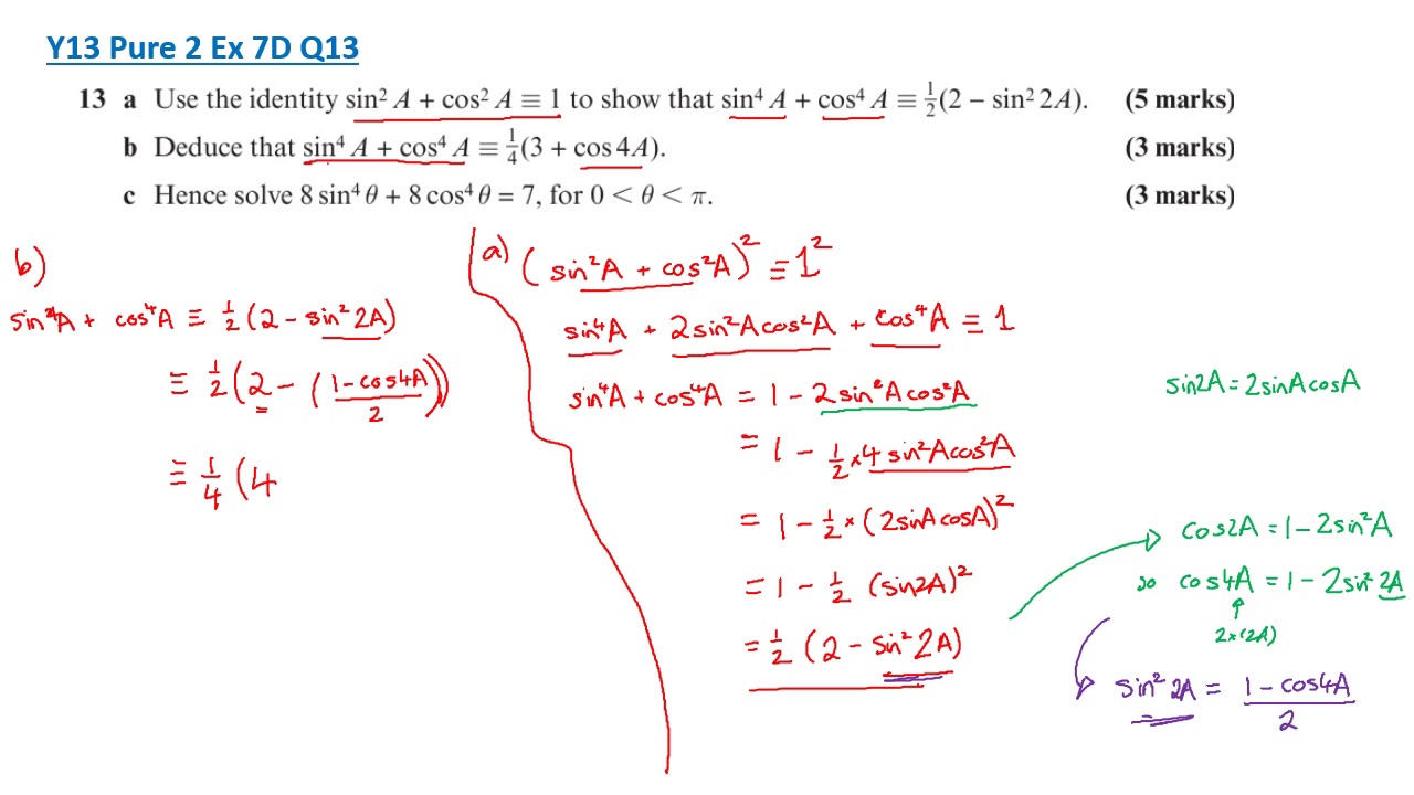 Y13 Ex 7D Q13 - YouTube