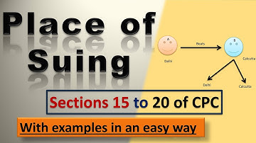 Place of Suing/Jurisdiction || Sections 15 to 20 of CPC ||