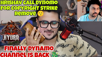 Finally Dynamo Channel Is Back 🐉 Hrishav Call Dynomo For Copyright Strike Remove 😙