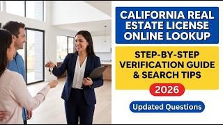 Verify Any California Real Estate Agent Instantly | Official 2026 DRE License Lookup Portal