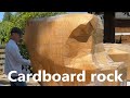 Build large carboard boulders for a 50 rock project