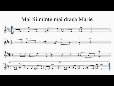 RO] Partitura - Mai tii minte mai draga Marie (V2) - YouTube