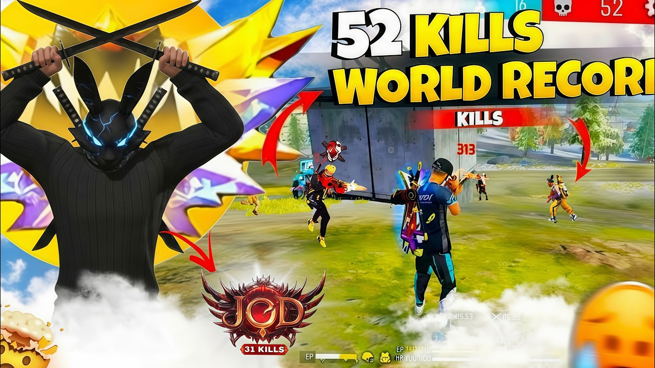 52 KILLS🥵🔥 WORLD RECORD 🤯JOD ON FIRE 🔥31 KILLS 😱BEST ROOM MATCH