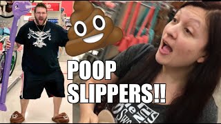 EMBARRASSING HUSBAND WEARS POOP EMOJI 